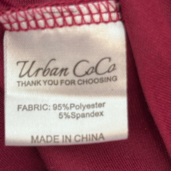 URBAN COCO Maroon Velvet Cross Neck Maxi Dress Womens Size M NWOT - Picture 11 of 14